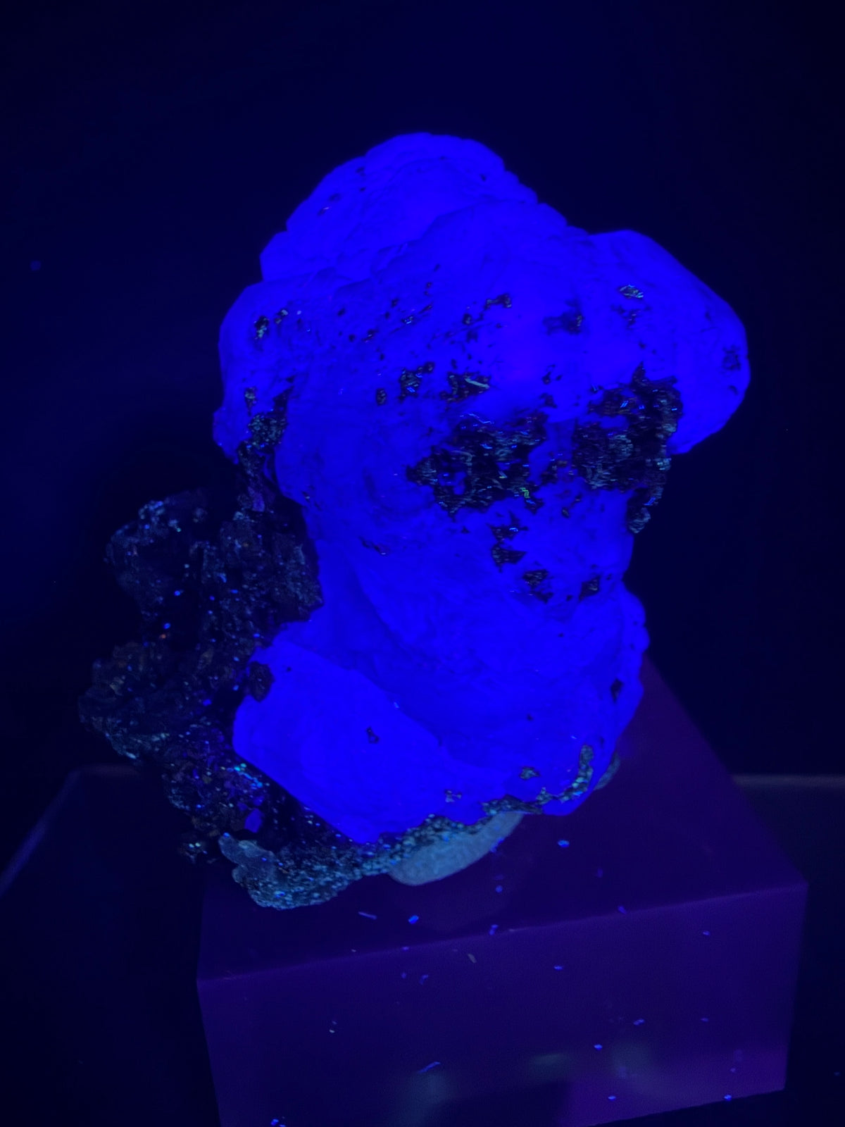 Green Fluorite And Pyrite Specimen From The Famous Milpo Mine In Peru. High Quality Rare Fluorite Specimen. Gorgeous Display Crystal