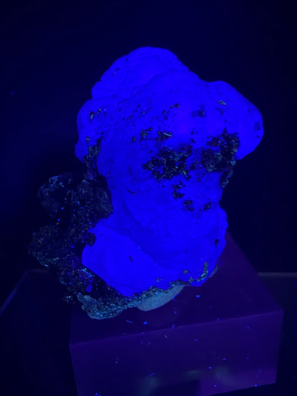 Green Fluorite And Pyrite Specimen From The Famous Milpo Mine In Peru. High Quality Rare Fluorite Specimen. Gorgeous Display Crystal