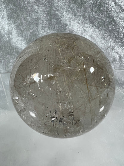Rutile Quartz Sphere. 54mm. Gorgeous Golden Rutilated Quartz. Stunning Display Sphere