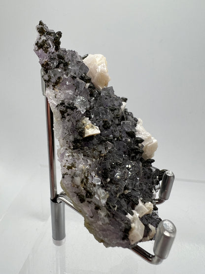 Fluorite And Calcite Specimen. World Famous Yaogangxian Fluorite Cubes. High Quality Mixed Mineral Display Specimen.