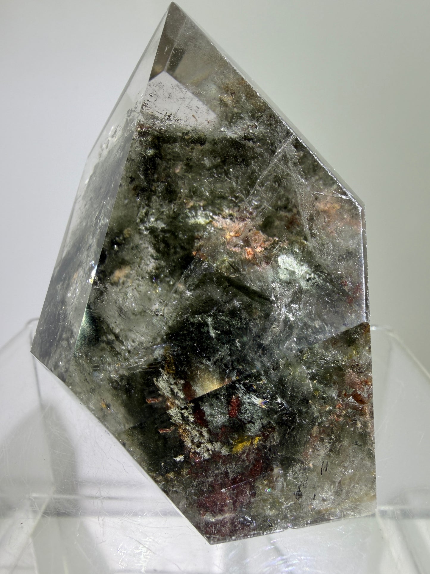 Garden Quartz Polished Freeform. Beautiful Four Seasons Landscape. High Quality Crystal. Very Full And Colorful.