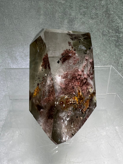 Garden Quartz Polished Freeform. Rare Purple And Red Shaman Quartz. Gorgeous Lodolite With A Beautiful Landscape.