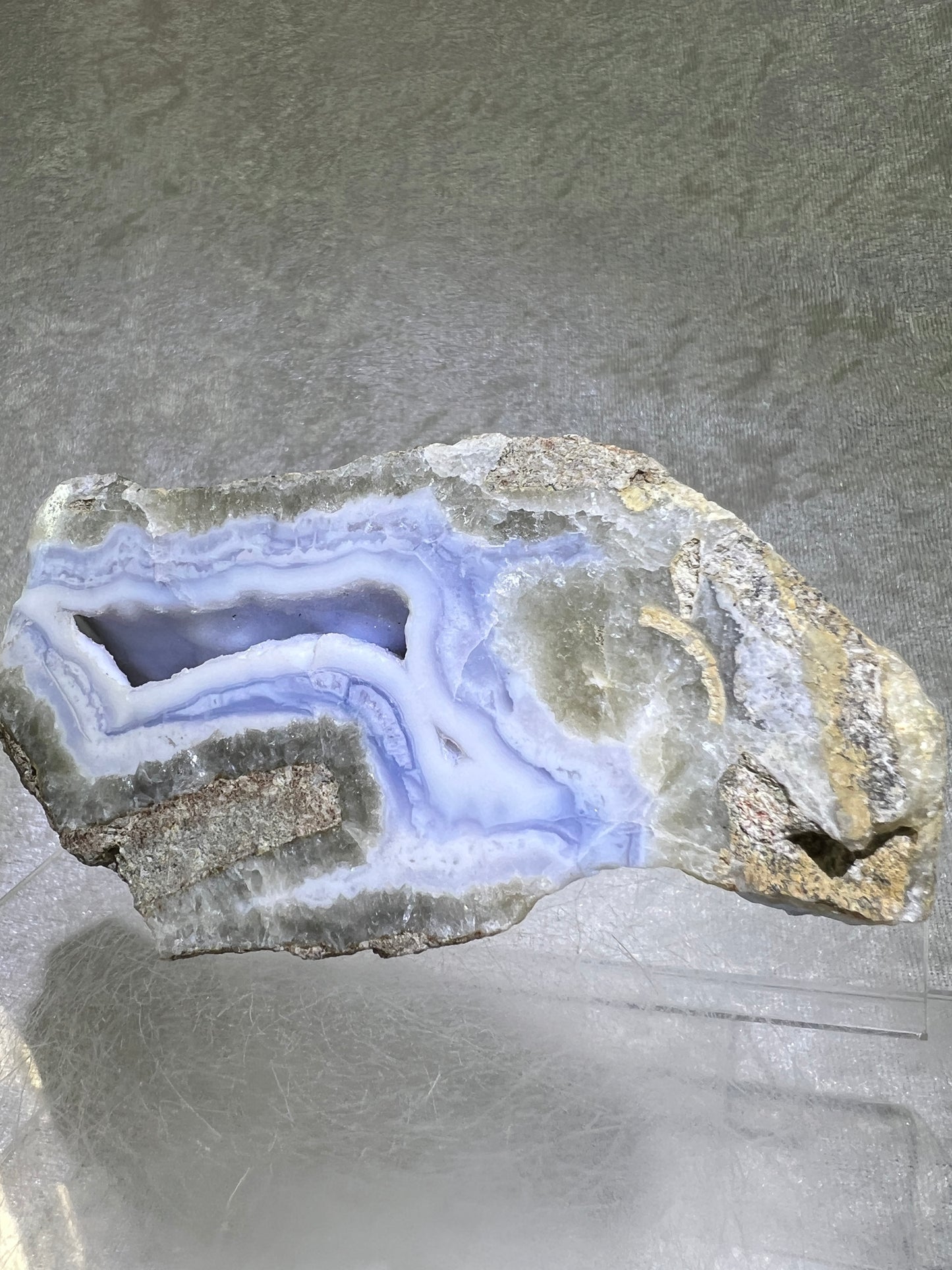 Blue Lace Semi Polished Freeform. Gorgeous Sugar Druzy Freeform From Malawi. Rare Mineral Specimen.