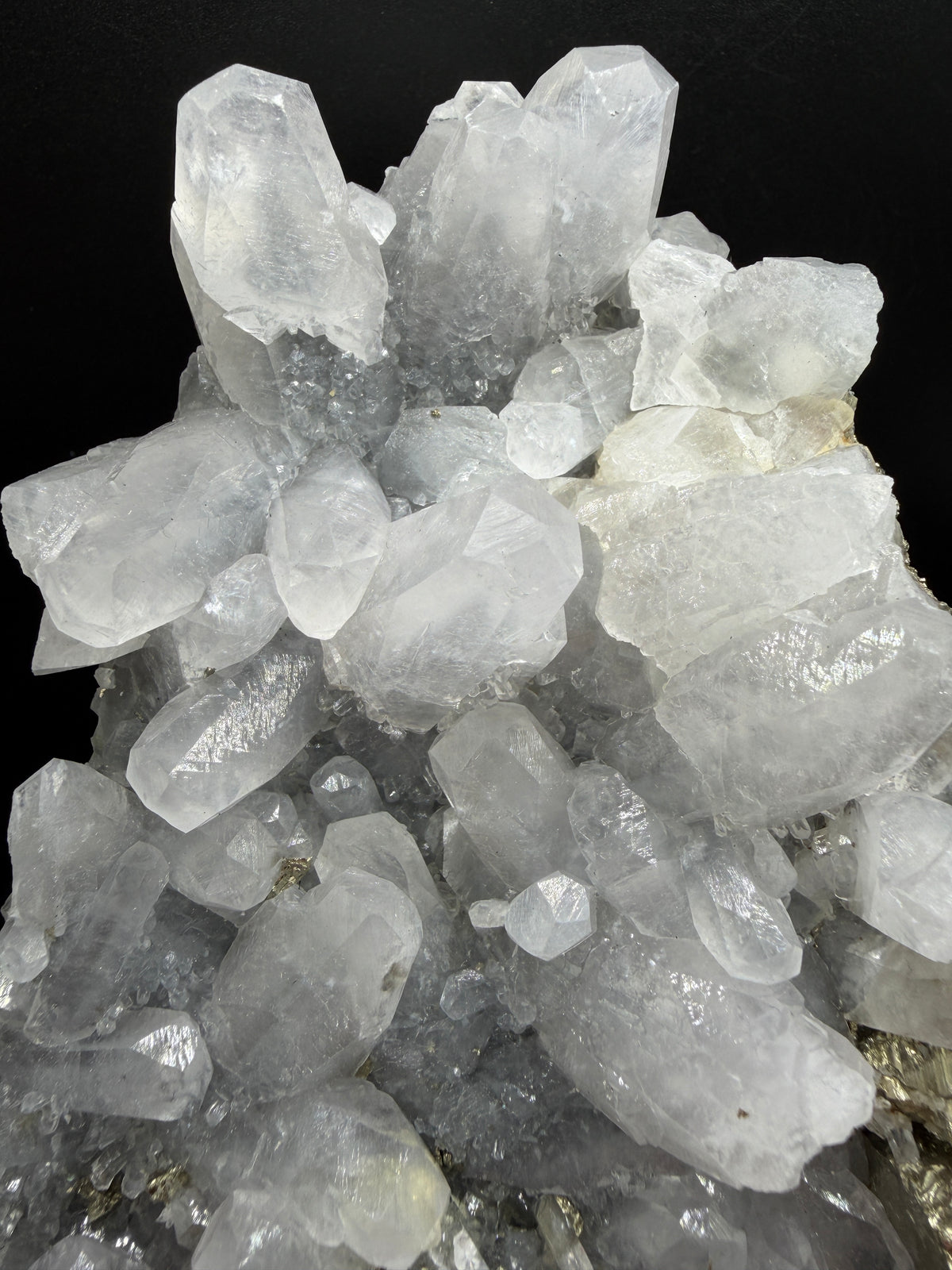 Pyrite And Mangano Calcite Display Specimen. Large High Quality Pyrite And UV Reactive Calcite From Peru. Amazing Rare Multi Mineral Specimen.