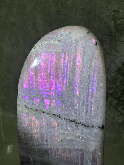 Labradorite Polished Freeform. Gorgeous Rare Purple Flash Labradorite From Madagascar. High Quality Display Crystal.