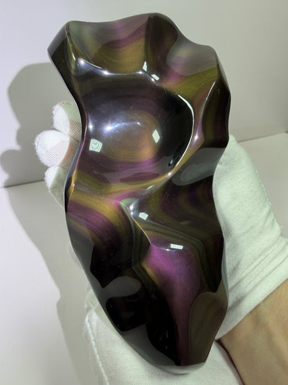 Rainbow Obsidian Freeform. Gorgeous One Of A Kind Display Crystal. Very High Quality Crystal.