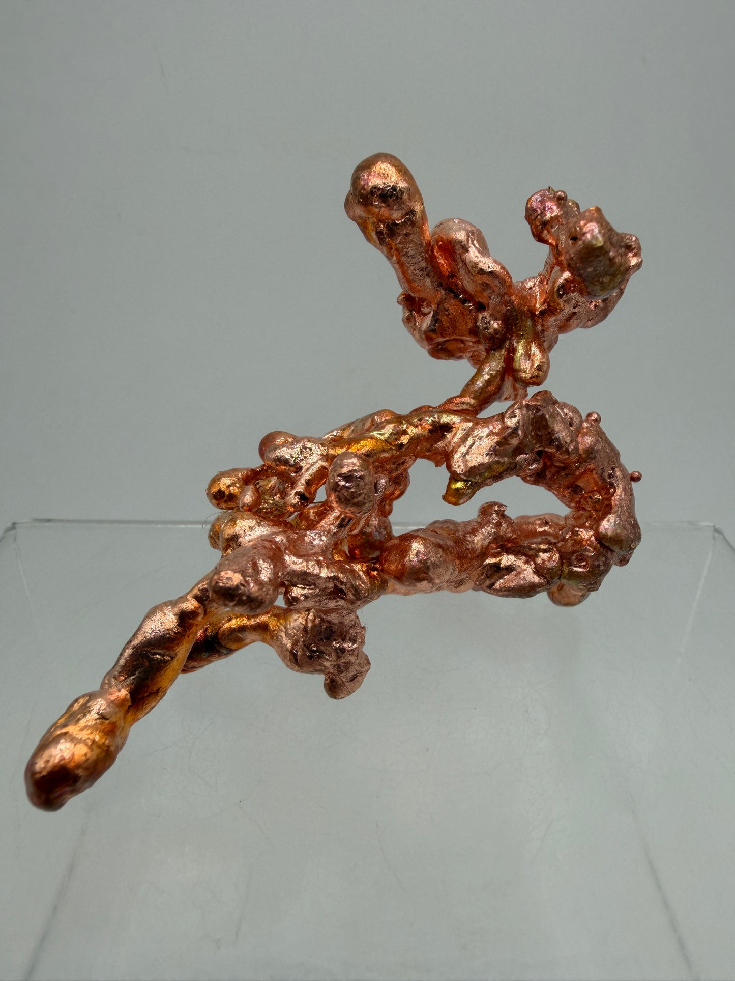 Copper Specimen From Michigan. Sculptured Copper Art Collectors Piece. One Of A Kind Display