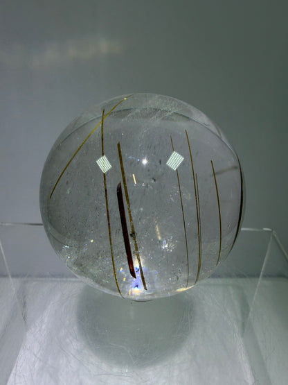 Rutile Quartz Sphere. 55mm. High Quality Golden Rutilated Quartz. Stunning Display Sphere