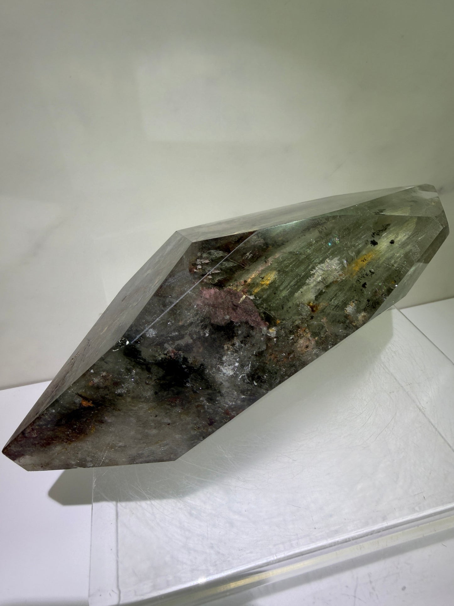 Garden Quartz Polished Freeform. Extra Large Four Seasons Landscape. High Quality Crystal. Very Full And Colorful.