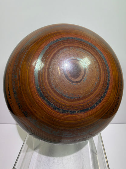Tiger Iron Crystal Sphere. Massive 160mm, 15 lbs. Stunning High Quality Display Sphere