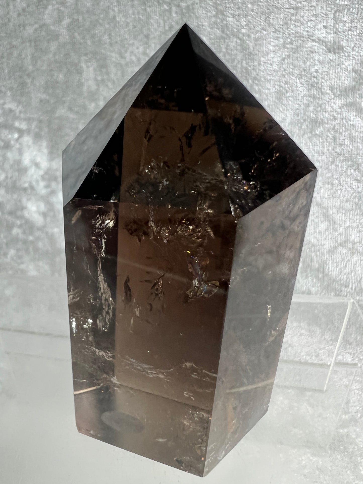 Smoky Quartz Tower. Dark Smoky With Nice Rainbows. High Quality Tower From Madagascar.