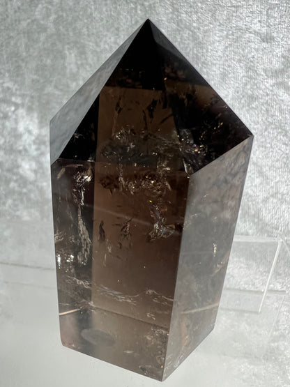 Smoky Quartz Tower. Dark Smoky With Nice Rainbows. High Quality Tower From Madagascar.