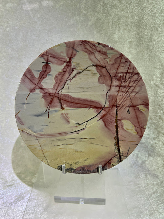 Picture Jasper Plate. Gorgeous All Natural Scenic Jasper. Incredible Piece Of Art.