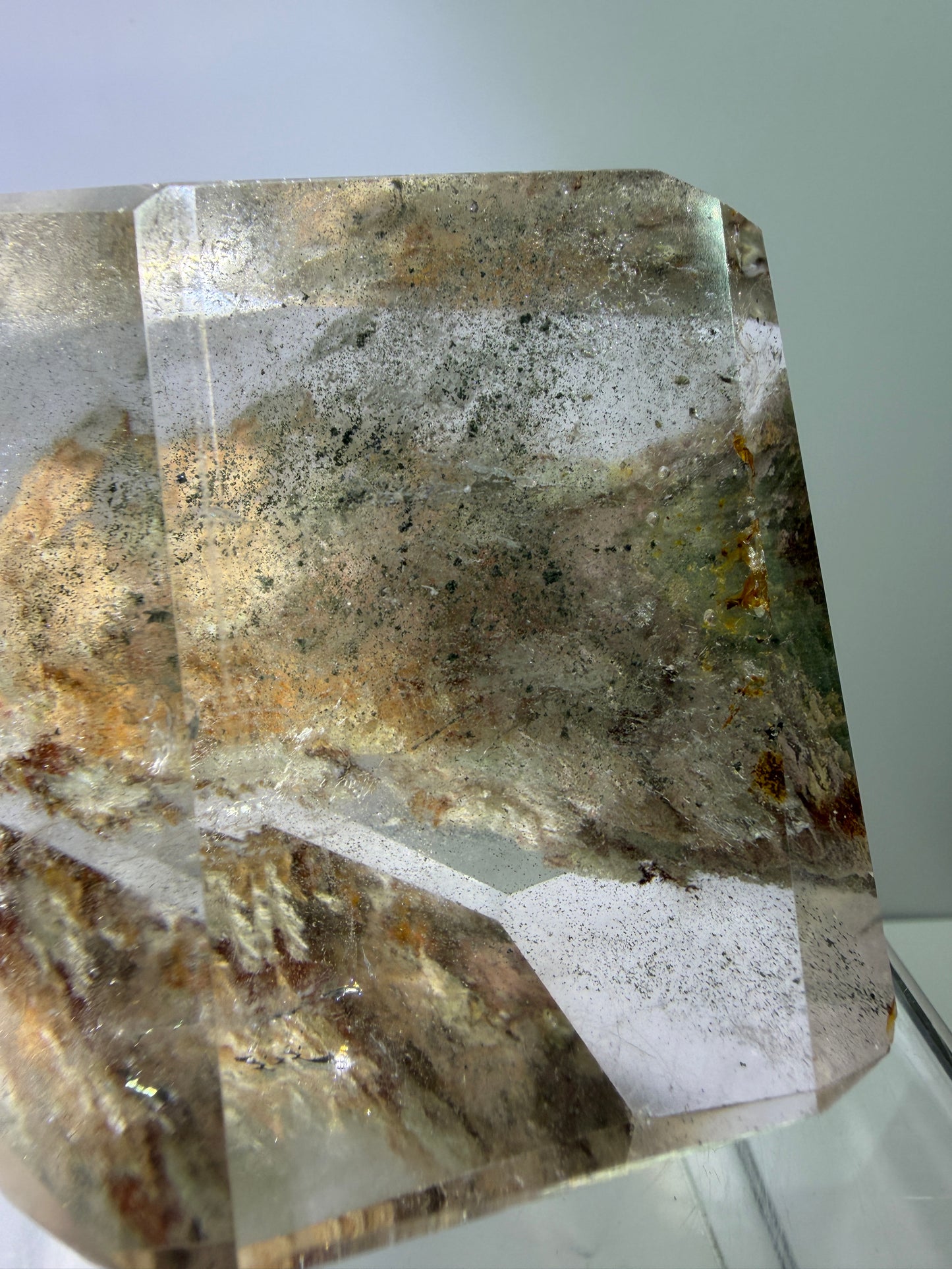 Garden Quartz Polished Freeform. Beautiful Pastel Landscape. High Quality Crystal.