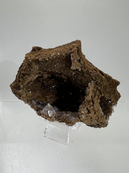 Brown Diamond Calcite Specimen. Stunning Druzy Flash! Incredible Cave Formation. Very Unique Crystal Display Piece.