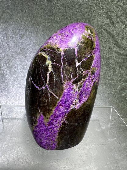 Stichtite In Serpentine Polished Freeform. Gorgeous High Quality Display Crystal. Amazing Atlantisite Freeform.