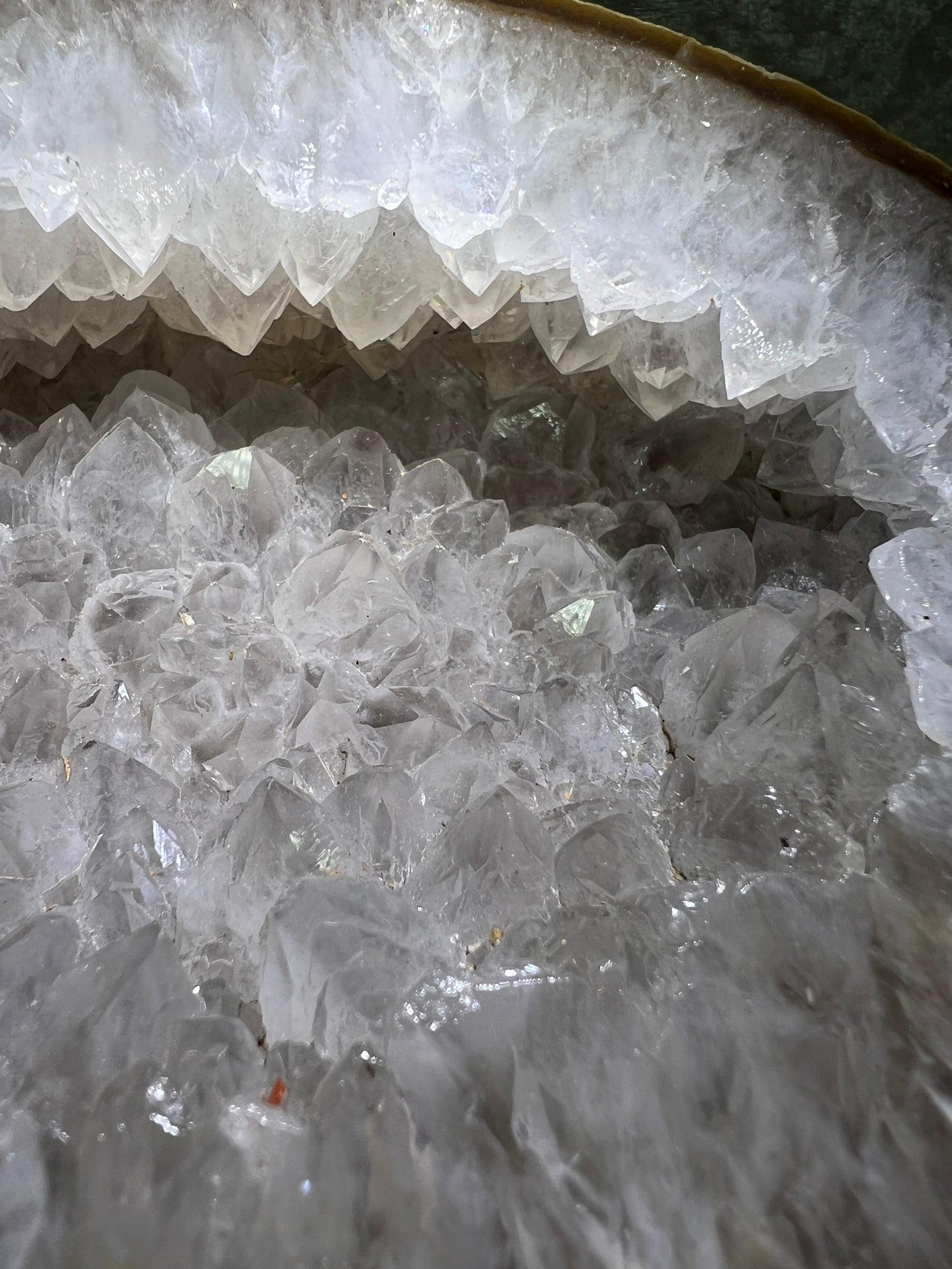 Quartz Geode From Brazil. Stunning Large Polished Geode With Amazing Points. Incredible Display Crystal.