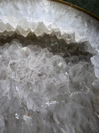 Quartz Geode From Brazil. Stunning Large Polished Geode With Amazing Points. Incredible Display Crystal.