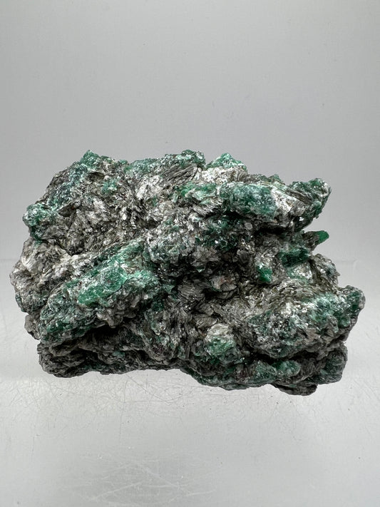Emerald Mica In Matrix Specimen. Incredible Chrome Muscovite From Zimbabwe. Beautiful One Of A Kind Rare Crystal