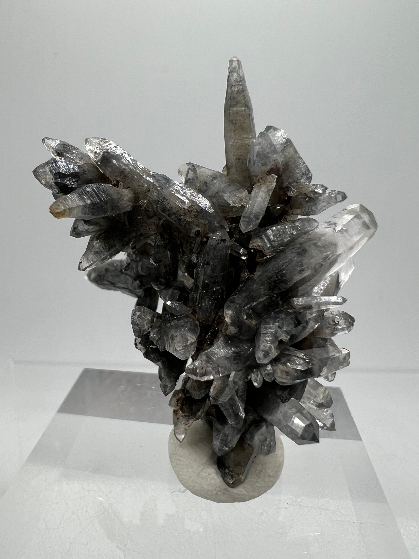 Veracruz Black Phantom Quartz Specimen. New Discovery From Mexico. Very Rare And Limited Collectors Piece. Stunning Display Crystal.