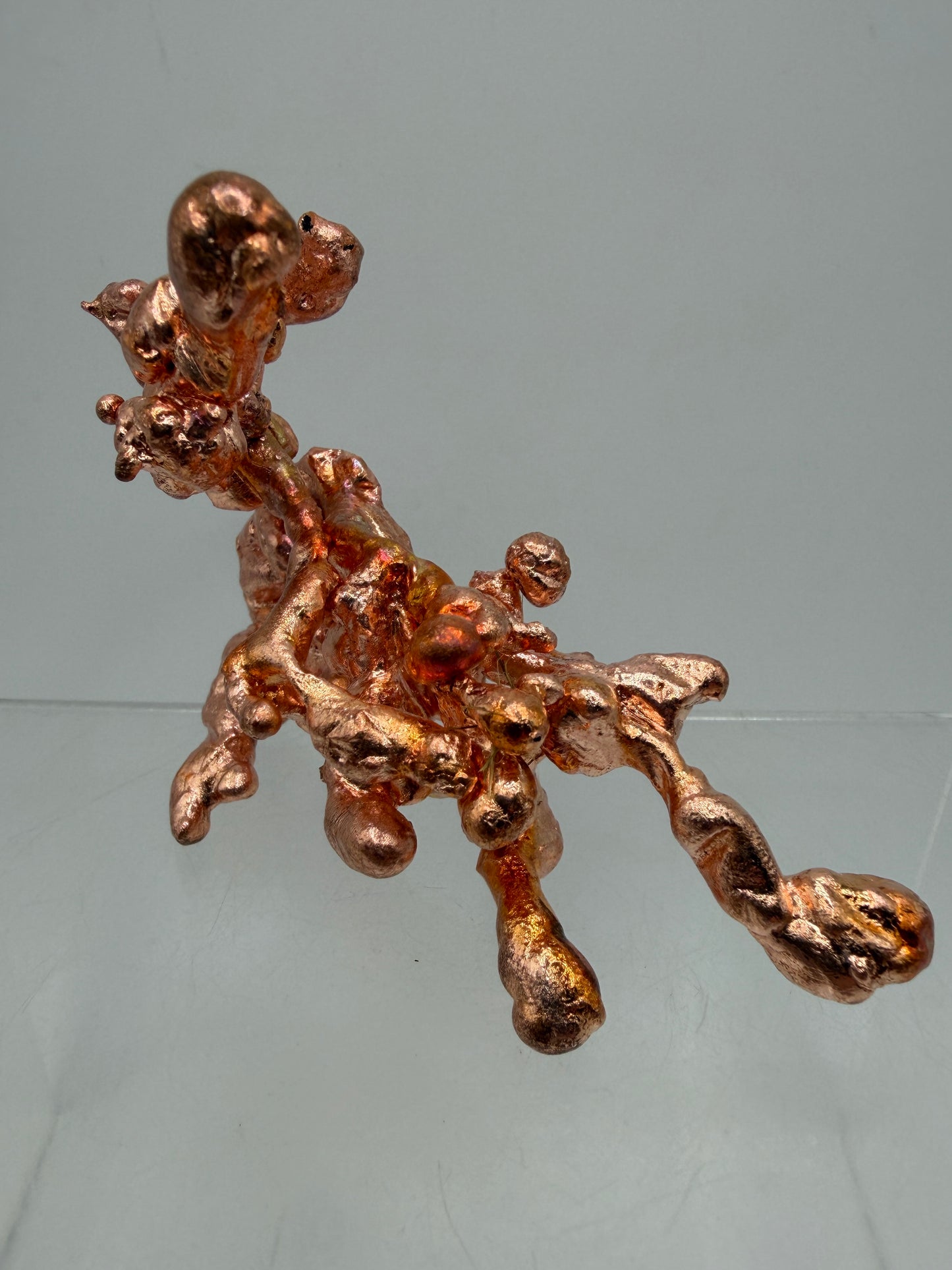 Copper Specimen From Michigan. Sculptured Copper Art Collectors Piece. One Of A Kind Display