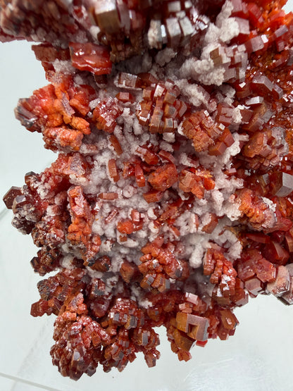 Vanadinite Crystal Specimen. Large High Quality Crystal Cluster. Gorgeous Mineral Specimen From Morocco
