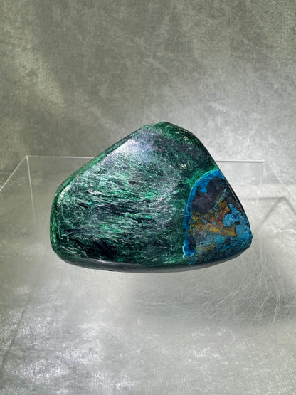 Shattuckite Polished Freeform. Gorgeous Blue Mineral From Namibia. Very Unique And Special Display Crystal.