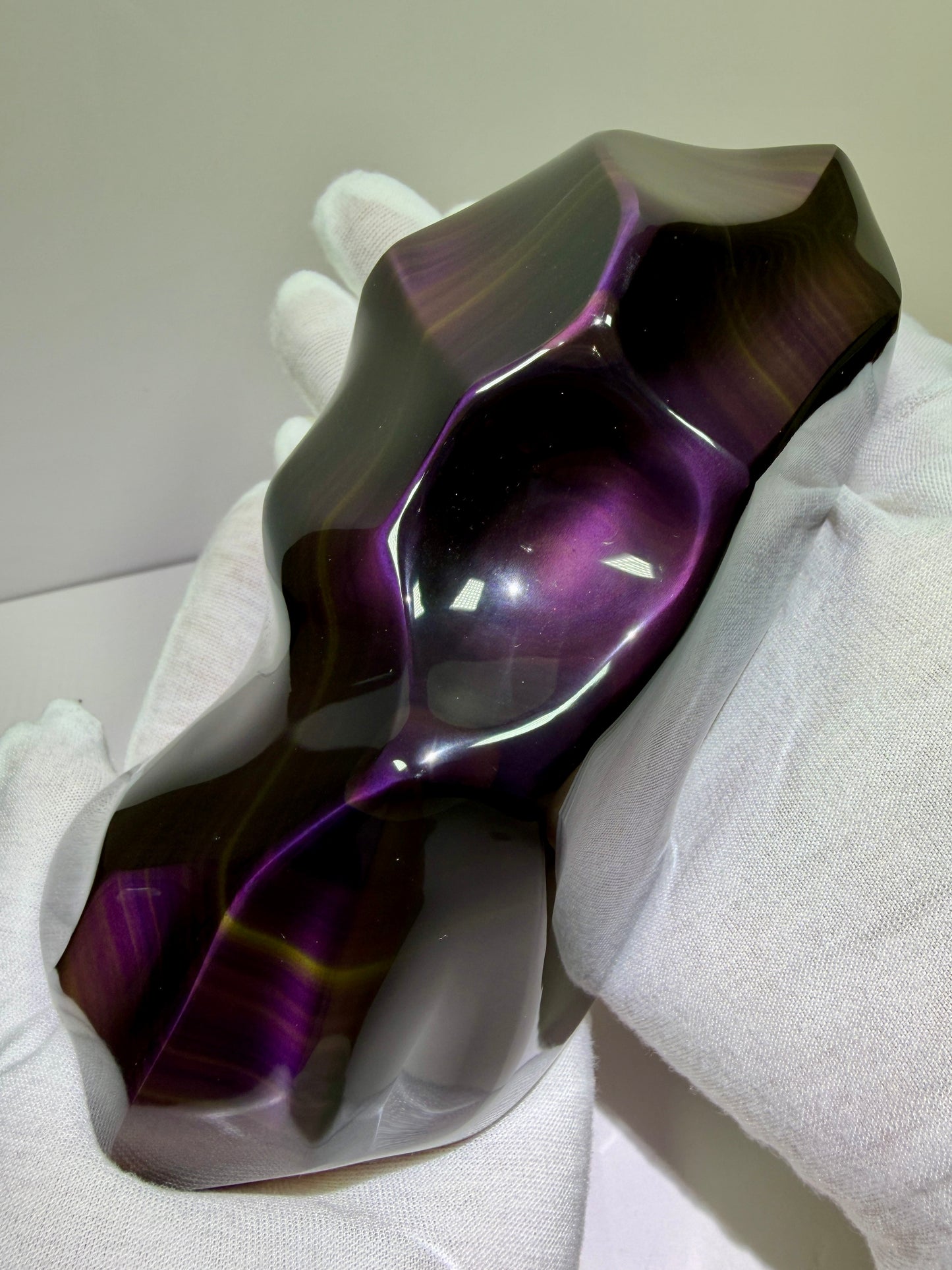 Rainbow Obsidian Freeform. Gorgeous One Of A Kind Display Crystal. Very High Quality Crystal.