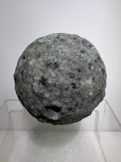 Yooperlite Moon Crystal Sphere. 72mm. Custom Carved Lunar Moonscape. Crazy Fireball Asteroid Display Sphere. Amazing UV Reactive Yooperlite