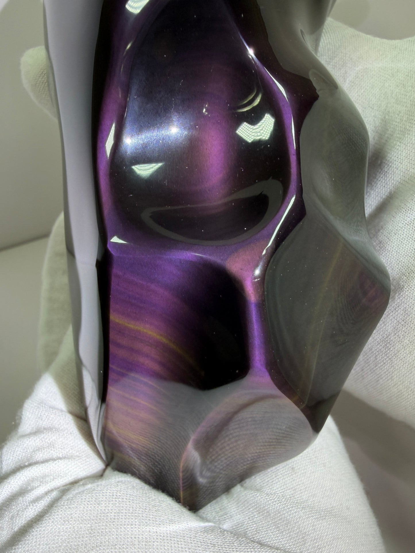 Rainbow Obsidian Freeform. Gorgeous One Of A Kind Display Crystal. Very High Quality Crystal.