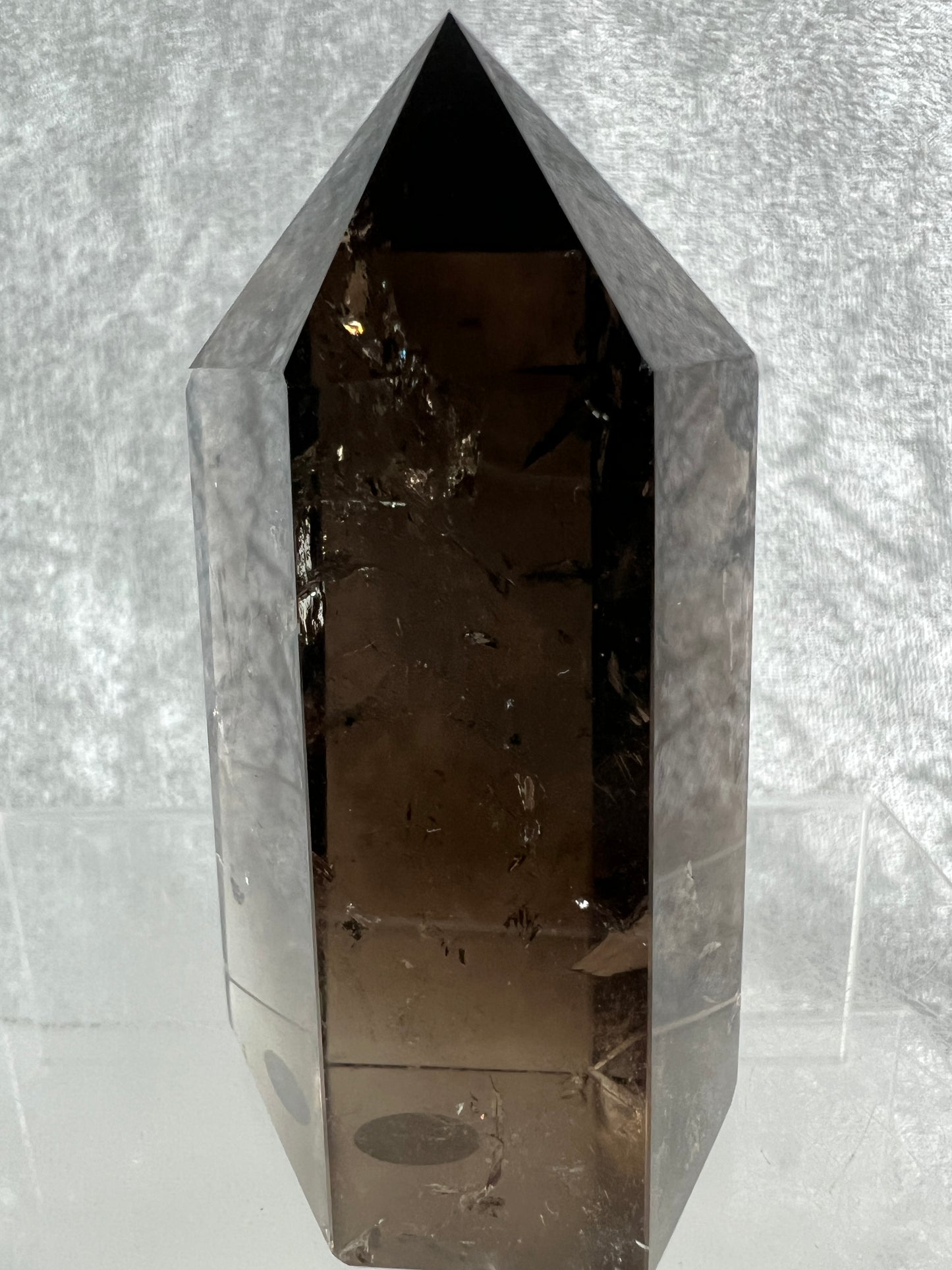 Smoky Quartz Tower. Dark Smoky With Nice Rainbows. High Quality Tower From Madagascar.
