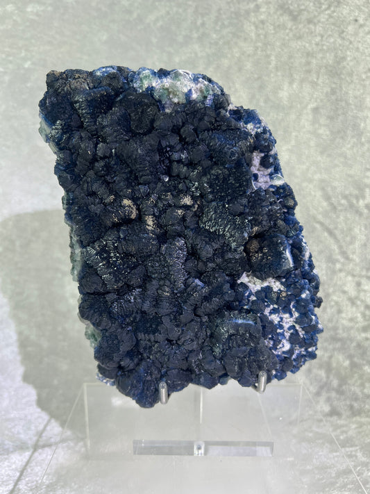 Blueberry Fluorite Crystal Specimen. Stunning Deep Dark Colors. High Quality Rare Fluorite
