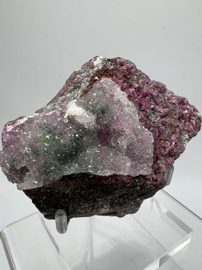 Salrose And Malachite Specimen. Stunning Rare Quartz Druzy. Beautiful Cobaltion Dolomite Specimen From The Congo.