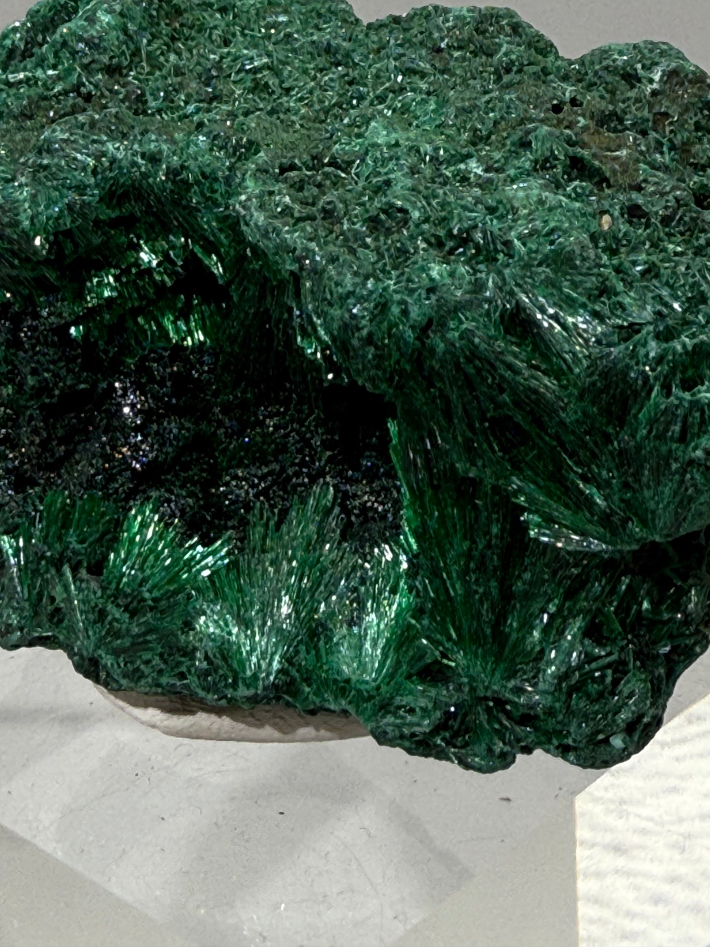 Malachite Display Specimen. Silky Malachite Cluster. High Quality Velvet Malachite From The Congo