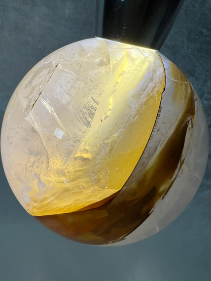 Golden Healer Sphere. 68mm. Incredible Rare Asterisms. High Quality Star Quartz Sphere From Madagascar.