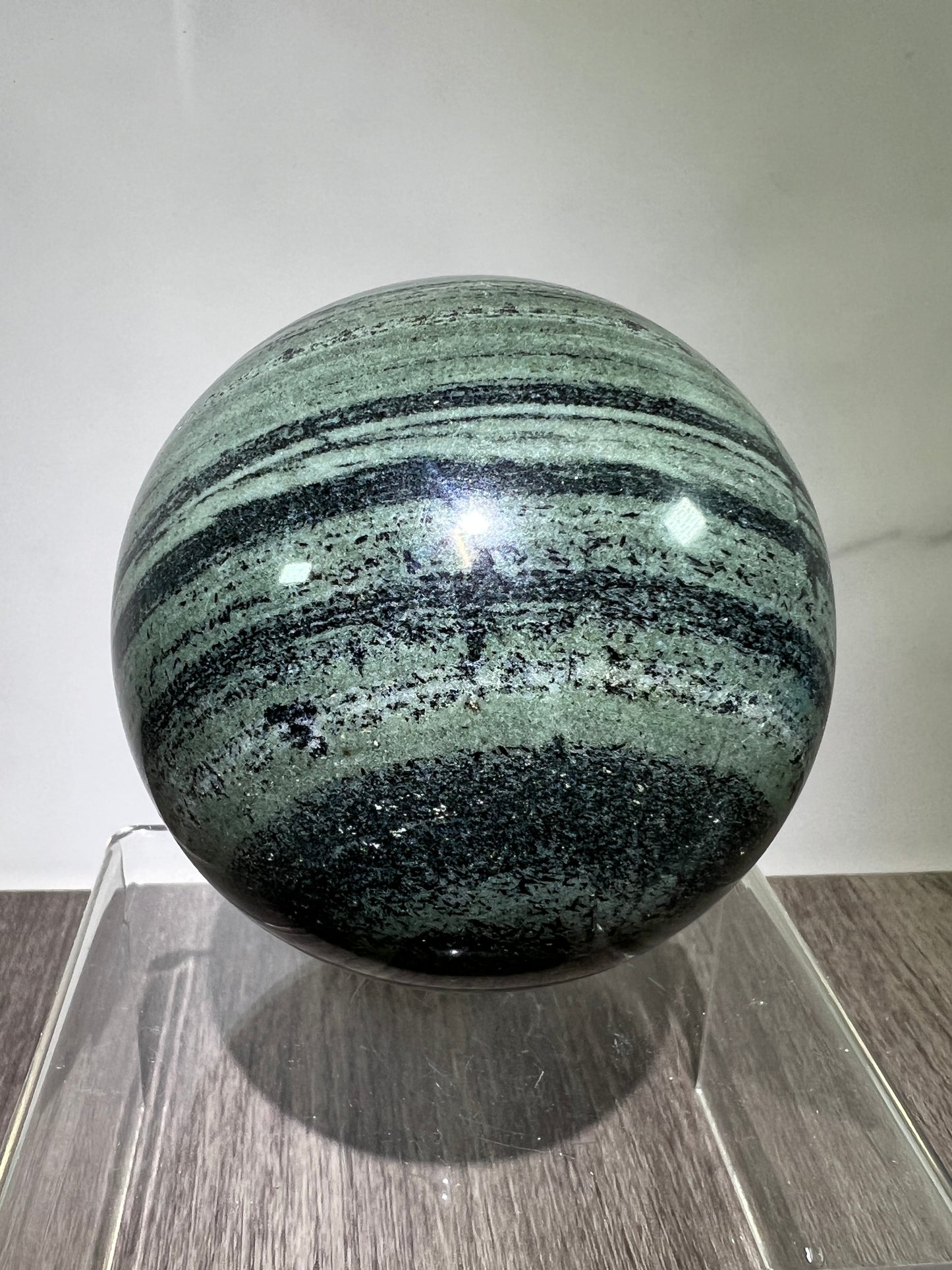 Green Zebra Jasper Sphere. 80mm. Large Display Sphere From Madagascar. Gorgeous High Quality Rare Crystal
