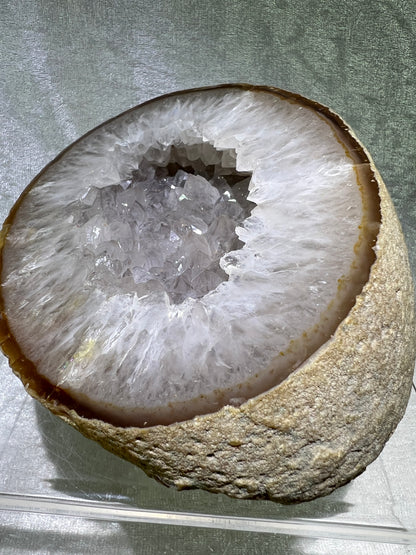 Quartz Geode From Brazil. Stunning Large Polished Geode With Amazing Points. Incredible Display Crystal.