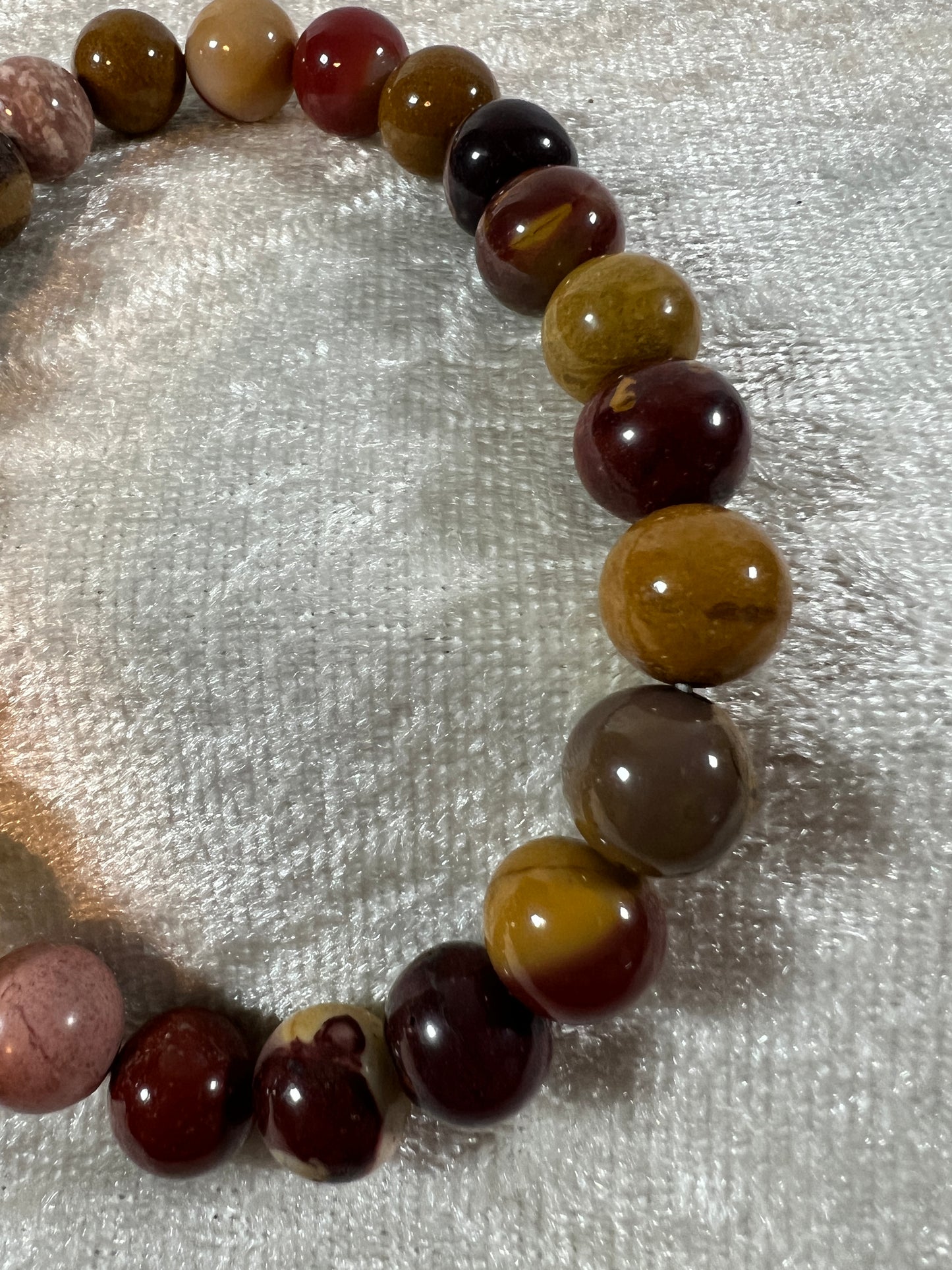Mookaite Crystal Bead Bracelet. Stunning Colorful Mookaite Bracelet. 10mm. Amazing Crystal From Australia
