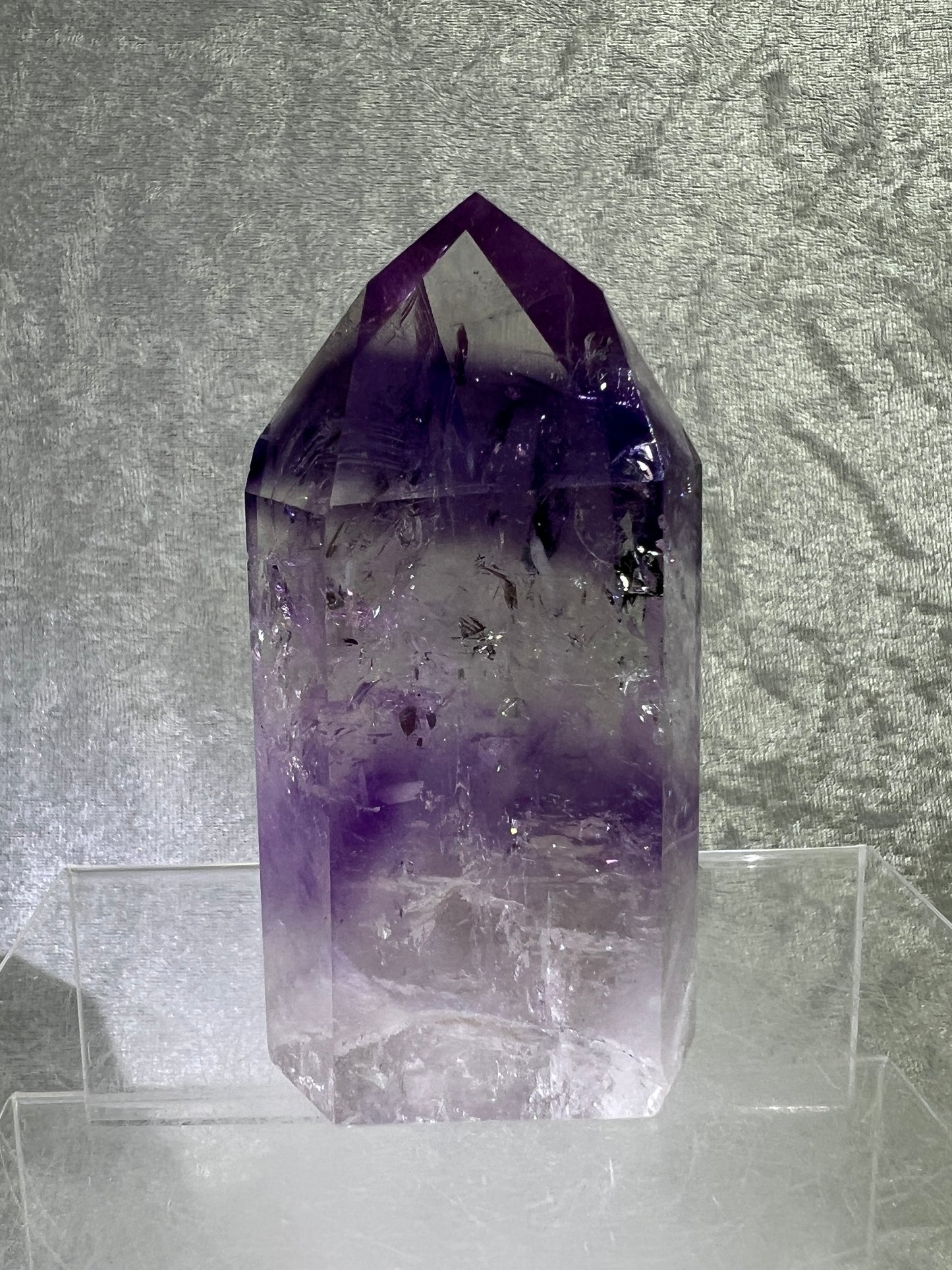 Phantom Amethyst Tower. Gorgeous Amethyst With Amazing Rainbows. High Quality Rare Crystal.