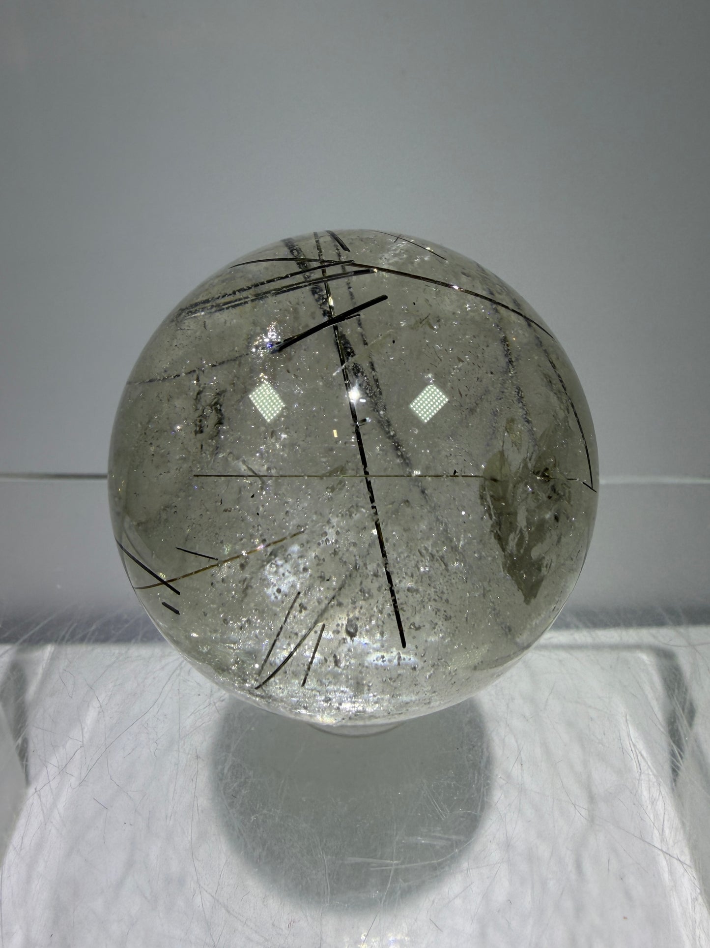 Rutile Quartz Sphere. 43mm. Amazing Combination Of Gold, Copper, And Black Rutilated Quartz. Very Rare Display Sphere