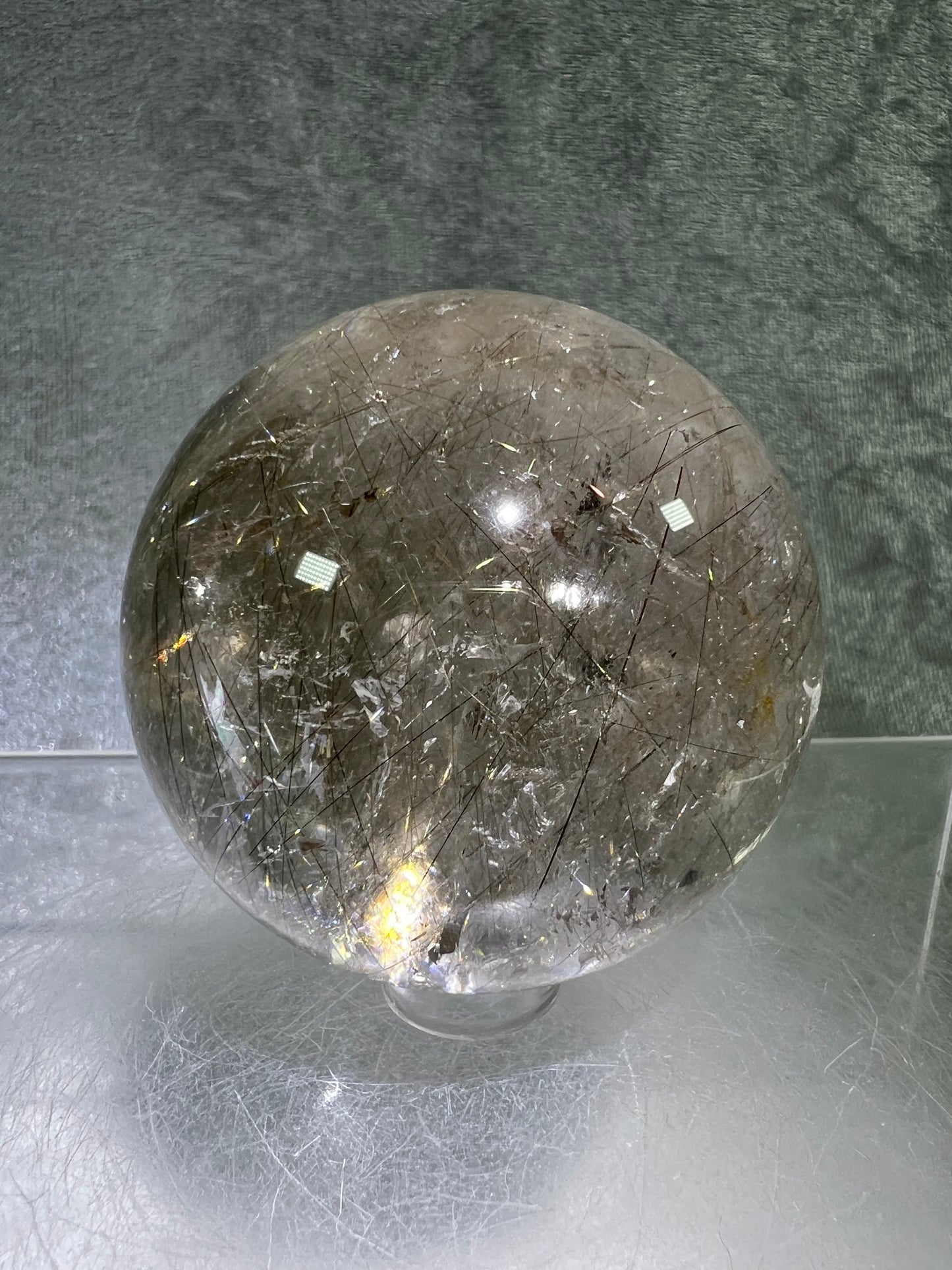 Rutile Quartz Sphere. 56mm. High Quality Golden Rutilated Quartz. Gorgeous Display Sphere