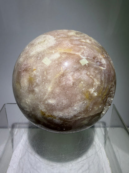 Pink Amethyst Crystal Sphere. 75mm. Gorgeous Druzy Amethyst And Flower Agate Sphere. Amazing Display Crystal.