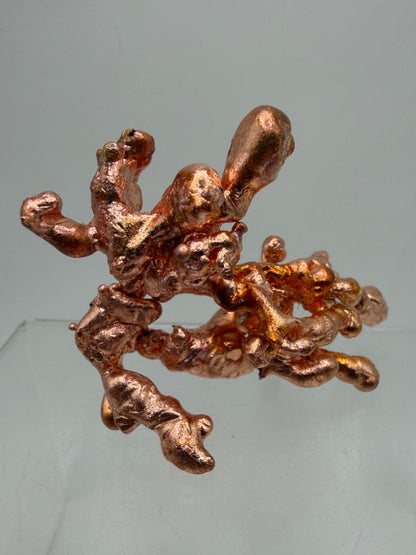 Copper Specimen From Michigan. Sculptured Copper Art Collectors Piece. One Of A Kind Display