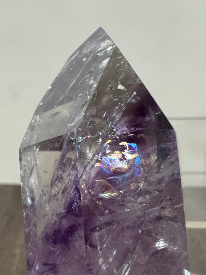 Phantom Amethyst Tower. Rare Amethyst With Amazing Rainbows. High Quality Beautiful Crystal.