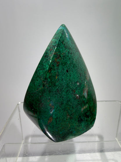 Chrysocolla And Malachite Flame From Peru. Stunning Display Crystal. High Quality Flame With Gorgeous Colors.