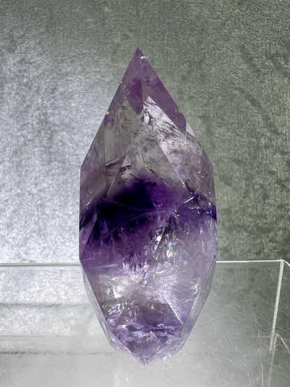 Phantom Amethyst Faceted Flame. Incredible Faceted Amethyst With Amazing Phantoms. High Quality Rare Crystal.