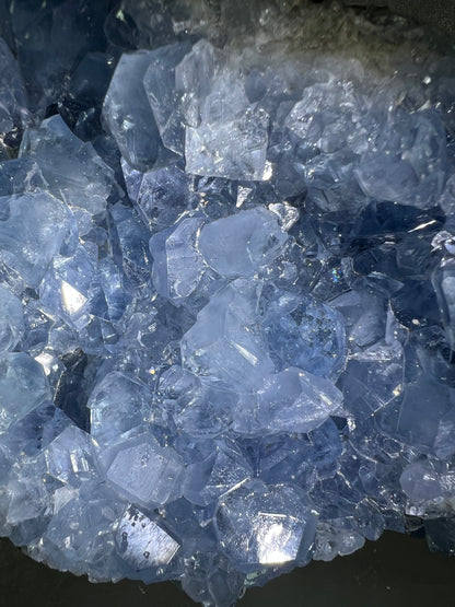 Celestite Geode From Madagascar. 6.5 lbs. Large High Quality Celestine Specimen.