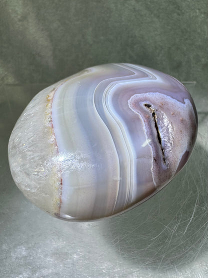 Red Sashe River Agate Freeform. Stunning Polished Druzy Freeform From Zimbabwe. Gorgeous Rare Display Crystal