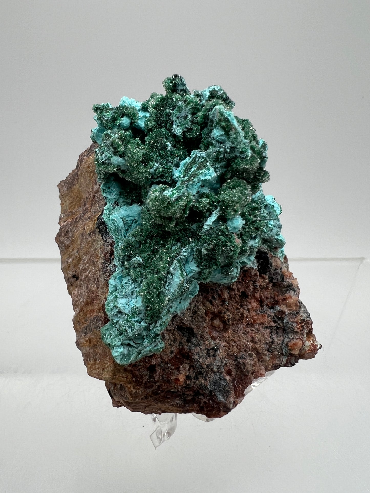 Chrysocolla And Malachite Specimen. High Quality Druzy Chrysocolla From Likasi, Congo. Gorgeous Color Display Crystal.