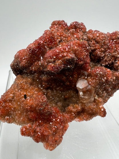 Red Diamond Calcite Specimen. Incredible Flash! Beautiful Calcite Cluster On Matrix. Very Cool Crystal Display Piece.